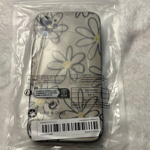 Floral Pattern Phone Case - Cream and Black